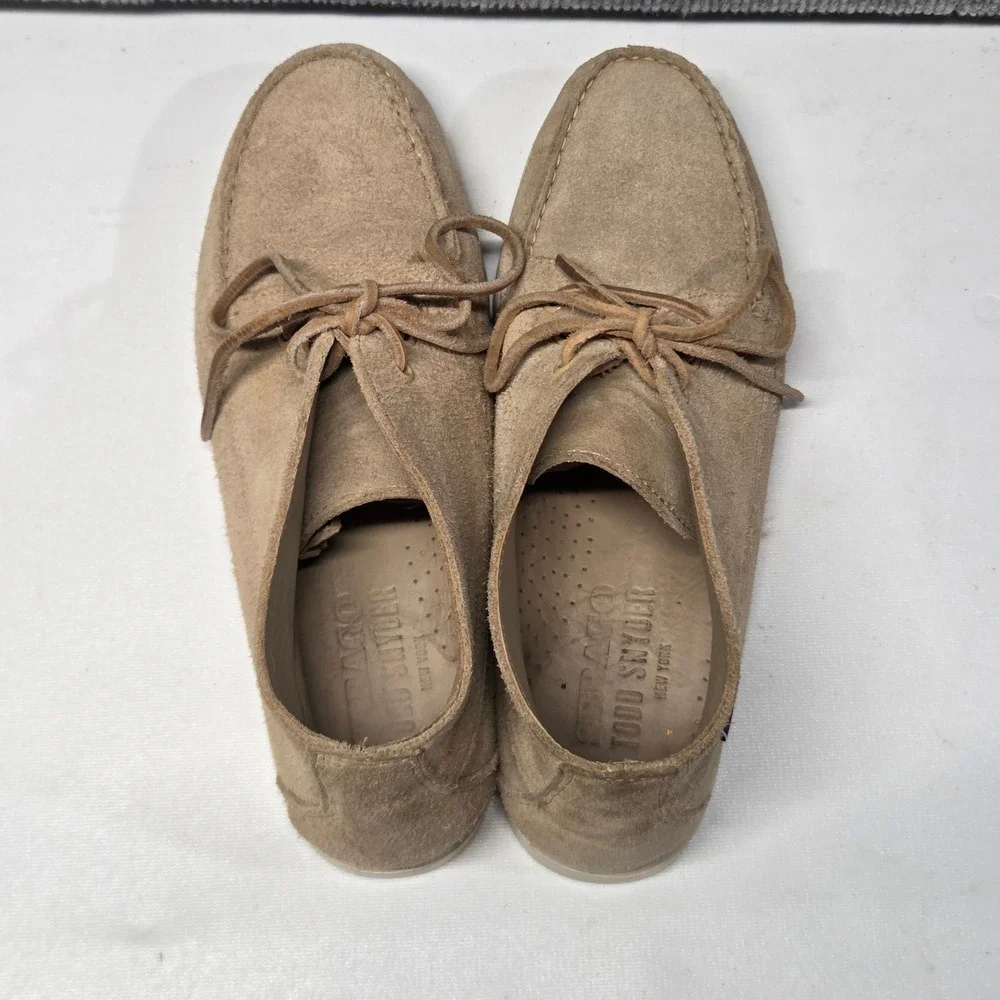 Todd Snyder x Sebago Docksides Mens 10.5M Tan Suede Chukka Moc Toe Boat Shoes